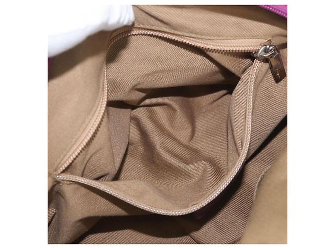 Borsa a mano in pelle Gancini Salvatore Ferragamo viola argento Auth LNZ629 Porpora - vista 21