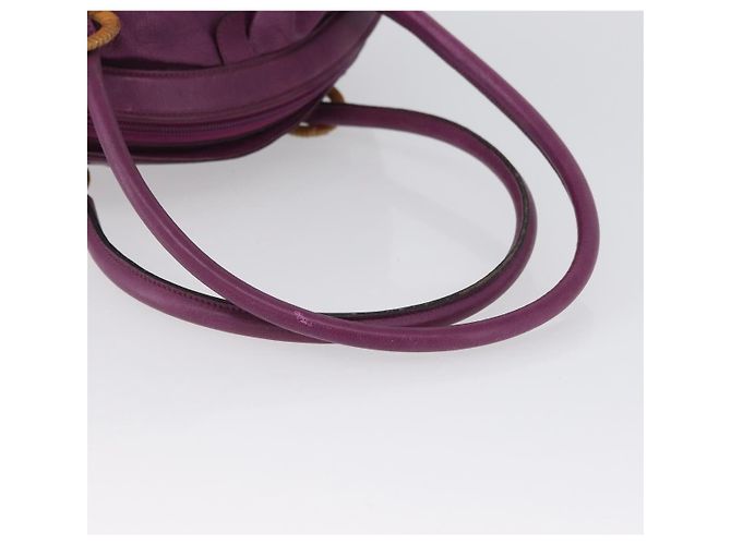 Borsa a mano in pelle Gancini Salvatore Ferragamo viola argento Auth LNZ629 Porpora - vista 7