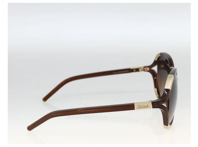 Chloé Gafas de sol Chloe de plástico marrón Auth bs34194 Castaño - vista 4