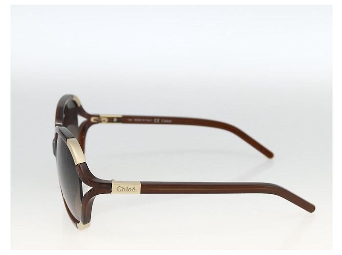 Chloé Gafas de sol Chloe de plástico marrón Auth bs34194 Castaño - vista 6