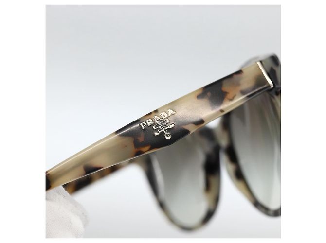 Occhiali da sole PRADA Leopardo Plastica Nera Auth am11163A Nero - vista 4