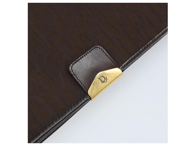 Borsa a spalla in tela Trotter Christian Dior marrone oro Auth LNZ741 D'oro - vista 14