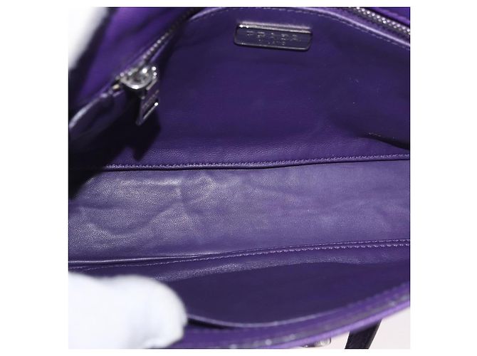 Saffiano Borsa a Spalla PRADA in Pelle Safiano Viola Argento Auth ka3343A Porpora - vista 10