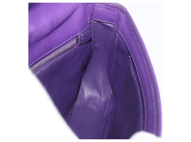 Saffiano Borsa a Spalla PRADA in Pelle Safiano Viola Argento Auth ka3343A Porpora - vista 21