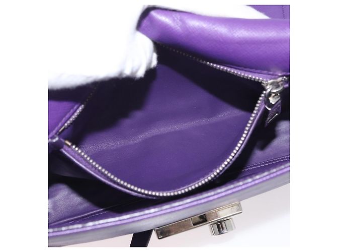 Saffiano Borsa a Spalla PRADA in Pelle Safiano Viola Argento Auth ka3343A Porpora - vista 24