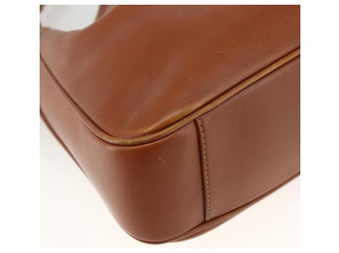 Borsa a mano in pelle GUCCI Bamboo 2way Marrone Oro 001 2113 1638 Auth BSZ494 D'oro - vista 13