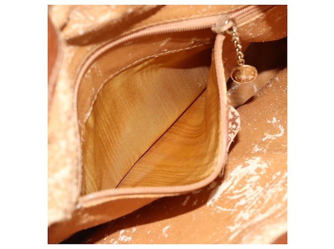 Borsa a mano in pelle GUCCI Bamboo 2way Marrone Oro 001 2113 1638 Auth BSZ494 D'oro - vista 21