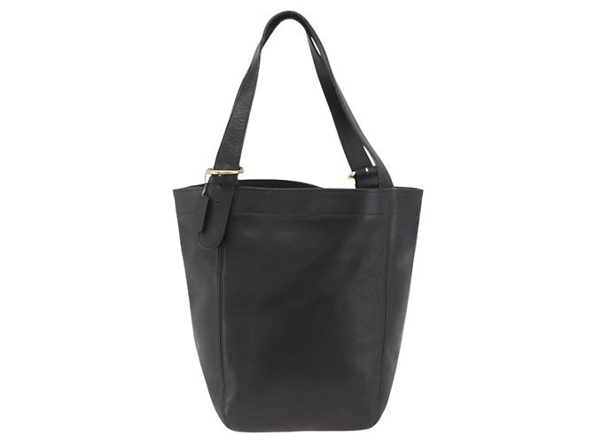 Borsa Tote Coach in pelle nera e oro Auth am11015 Nero D'oro - vista 2