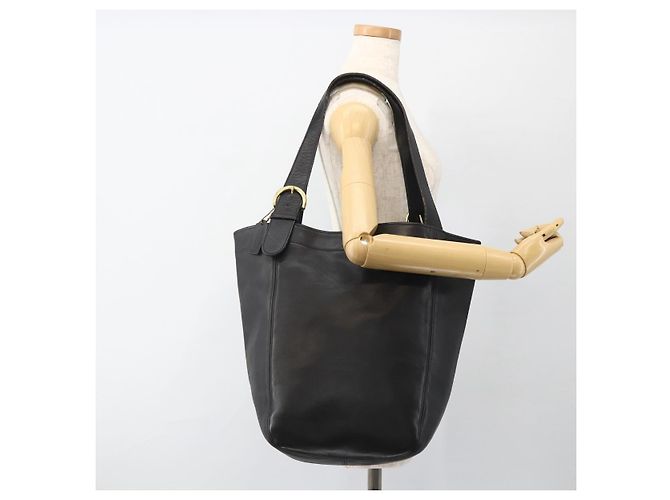Borsa Tote Coach in pelle nera e oro Auth am11015 Nero D'oro - vista 21
