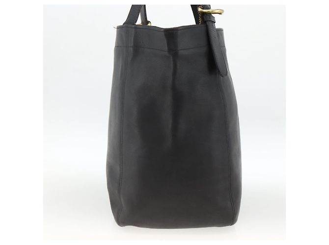 Borsa Tote Coach in pelle nera e oro Auth am11015 Nero D'oro - vista 4