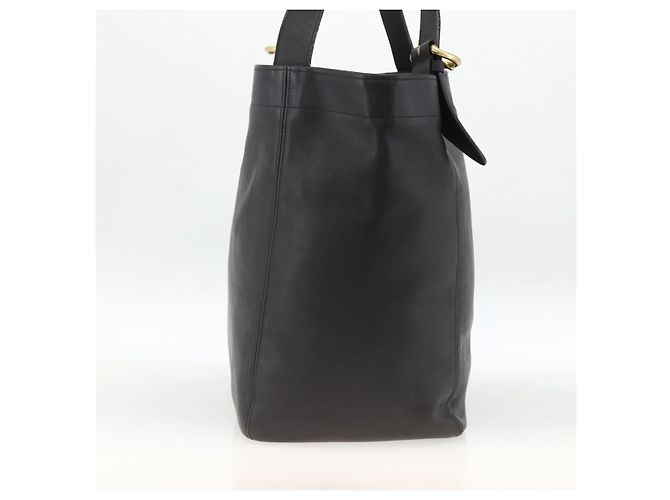 Borsa Tote Coach in pelle nera e oro Auth am11015 Nero D'oro - vista 5