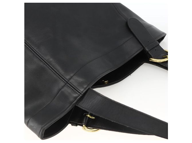 Borsa Tote Coach in pelle nera e oro Auth am11015 Nero D'oro - vista 6
