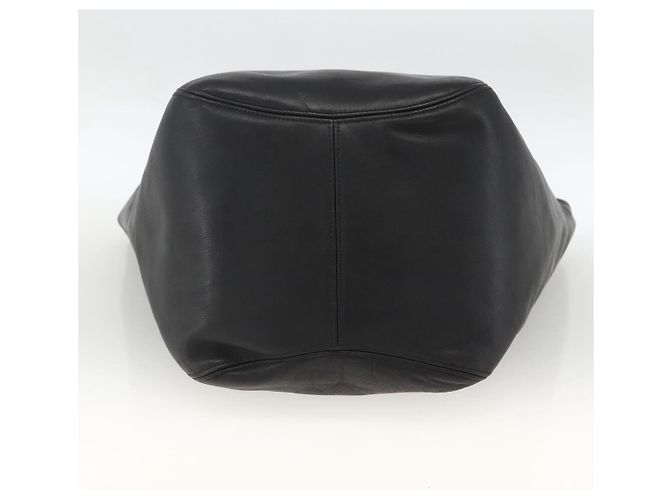 Borsa Tote Coach in pelle nera e oro Auth am11015 Nero D'oro - vista 9