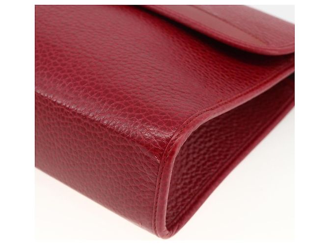 Borsa a Spalla Christian Dior in Pelle Rossa e Oro Auth ka3309 Rosso D'oro - vista 10