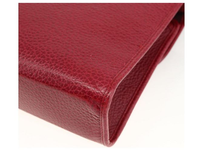 Borsa a Spalla Christian Dior in Pelle Rossa e Oro Auth ka3309 Rosso D'oro - vista 12