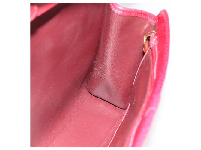 Borsa a Spalla Christian Dior in Pelle Rossa e Oro Auth ka3309 Rosso D'oro - vista 17