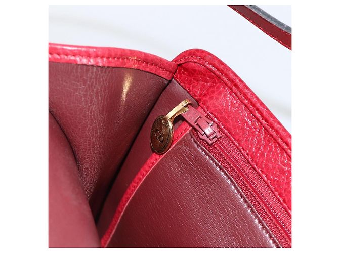 Borsa a Spalla Christian Dior in Pelle Rossa e Oro Auth ka3309 Rosso D'oro - vista 19