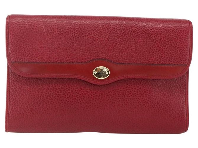 Borsa a Spalla Christian Dior in Pelle Rossa e Oro Auth ka3309 Rosso D'oro - vista 2