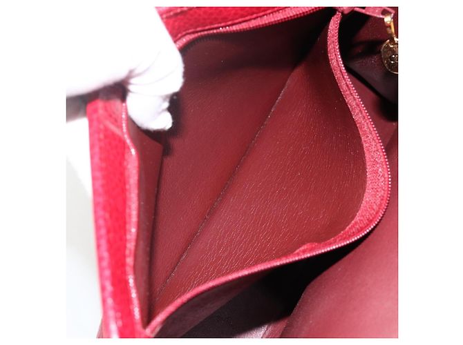 Borsa a Spalla Christian Dior in Pelle Rossa e Oro Auth ka3309 Rosso D'oro - vista 20