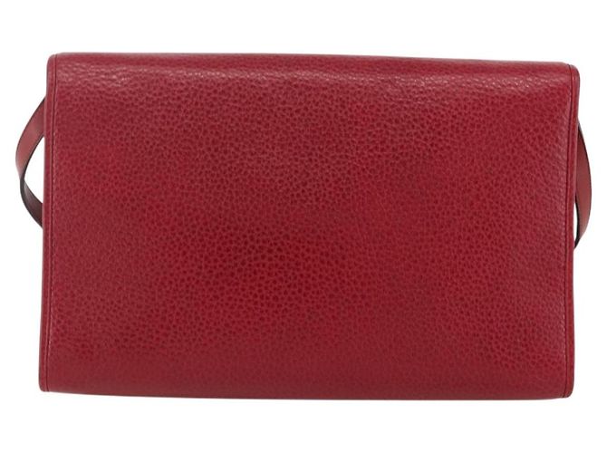 Borsa a Spalla Christian Dior in Pelle Rossa e Oro Auth ka3309 Rosso D'oro - vista 3