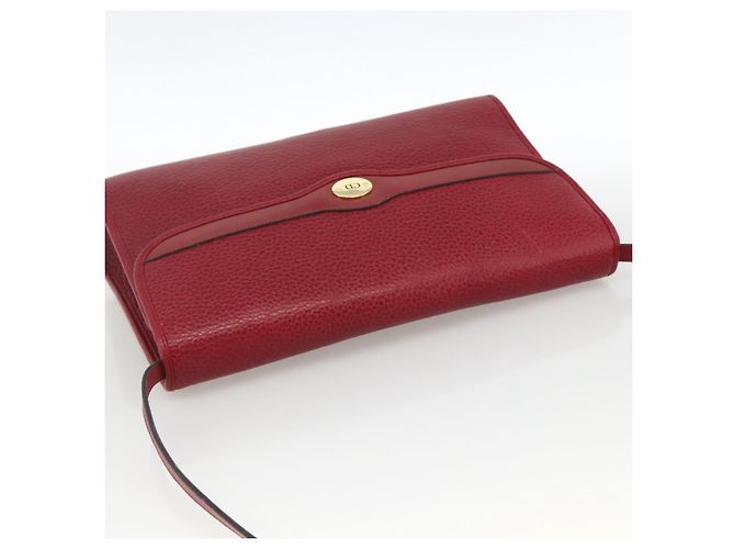 Borsa a Spalla Christian Dior in Pelle Rossa e Oro Auth ka3309 Rosso D'oro - vista 6