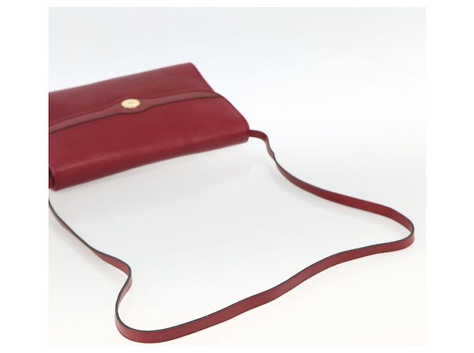 Borsa a Spalla Christian Dior in Pelle Rossa e Oro Auth ka3309 Rosso D'oro - vista 7
