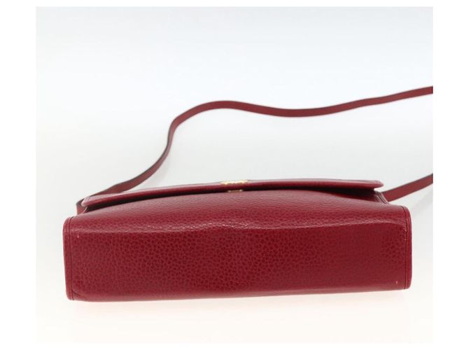 Borsa a Spalla Christian Dior in Pelle Rossa e Oro Auth ka3309 Rosso D'oro - vista 9