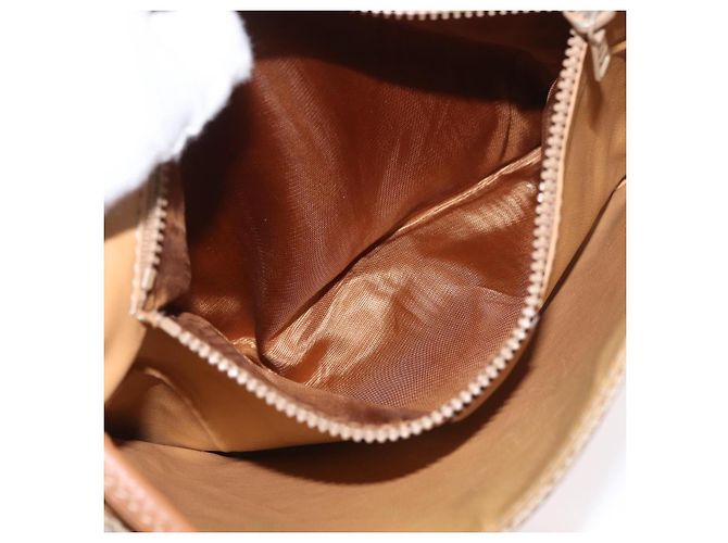 Céline Borsa a Spalla in Tela Macadam CELINE PVC Beige Oro Auth LNZ768 D'oro - vista 11