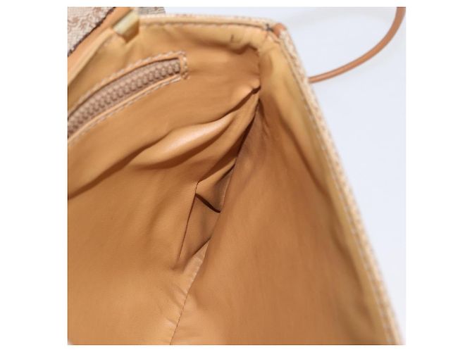 Céline Borsa a Spalla in Tela Macadam CELINE PVC Beige Oro Auth LNZ768 D'oro - vista 20