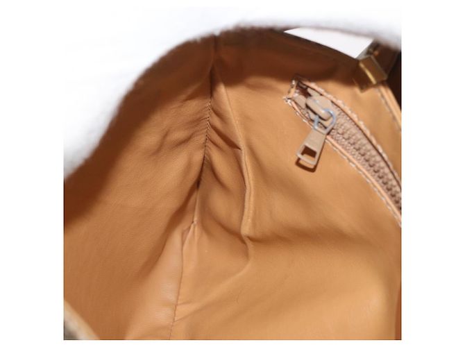 Céline Borsa a Spalla in Tela Macadam CELINE PVC Beige Oro Auth LNZ768 D'oro - vista 21
