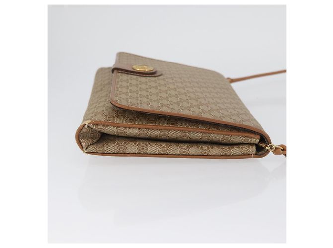 Céline Borsa a Spalla in Tela Macadam CELINE PVC Beige Oro Auth LNZ768 D'oro - vista 3