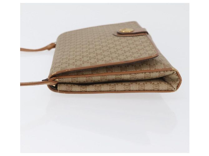 Céline Borsa a Spalla in Tela Macadam CELINE PVC Beige Oro Auth LNZ768 D'oro - vista 4