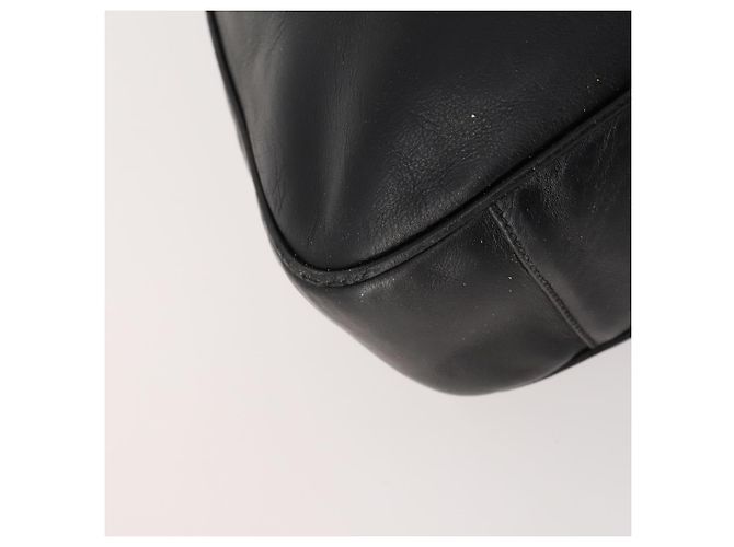 Borsa a spalla in pelle Gucci Bamboo 2way nera e oro Auth kk638 Nero D'oro - vista 13