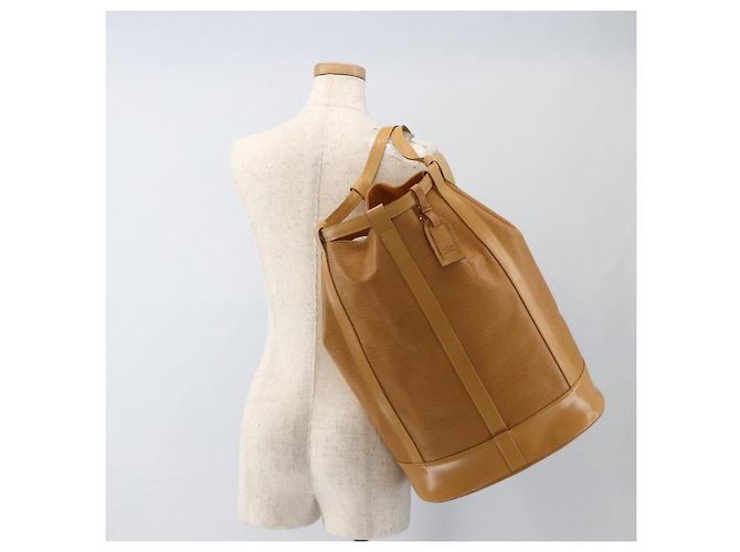 LOUIS VUITTON Epi Randonnee GM Schultertasche Beige LV Auth LNZ548 - Ansicht 20