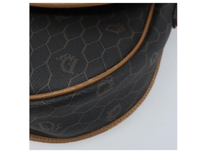Borsa a spalla in tela a nido d'ape Christian Dior PVC nera e oro Auth ARZ506 Nero D'oro - vista 10