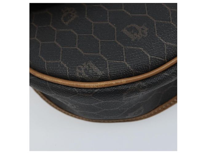 Borsa a spalla in tela a nido d'ape Christian Dior PVC nera e oro Auth ARZ506 Nero D'oro - vista 11