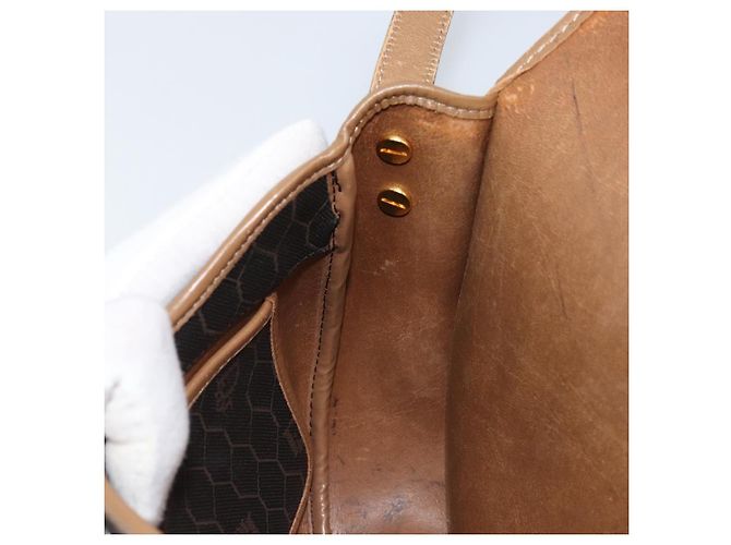 Borsa a spalla in tela a nido d'ape Christian Dior PVC nera e oro Auth ARZ506 Nero D'oro - vista 20