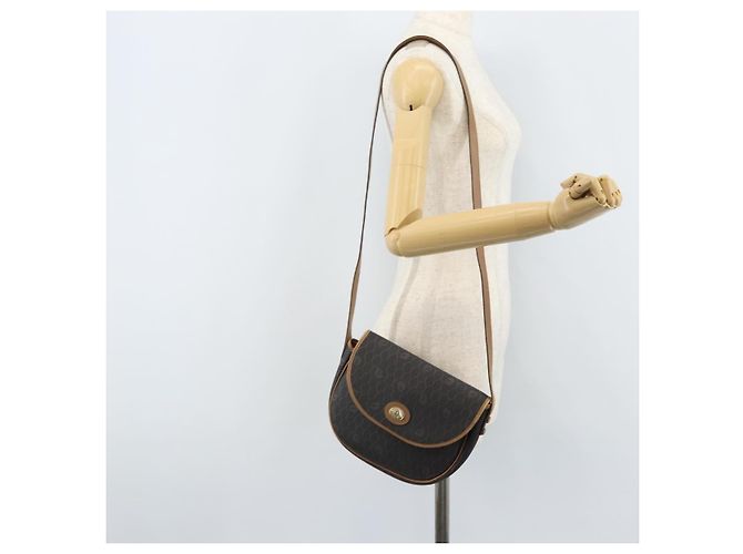 Borsa a spalla in tela a nido d'ape Christian Dior PVC nera e oro Auth ARZ506 Nero D'oro - vista 22