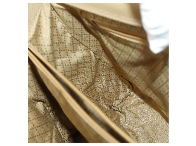 Borsa a mano in suede Gucci Bamboo 2 in 1 Beige Oro Auth LNZ043 D'oro - vista 18
