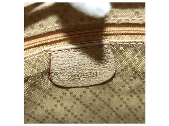 Borsa a mano in suede Gucci Bamboo 2 in 1 Beige Oro Auth LNZ043 D'oro - vista 19