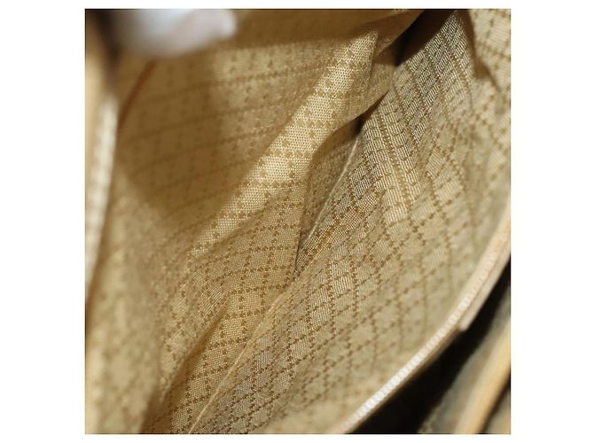 Borsa a mano in suede Gucci Bamboo 2 in 1 Beige Oro Auth LNZ043 D'oro - vista 21
