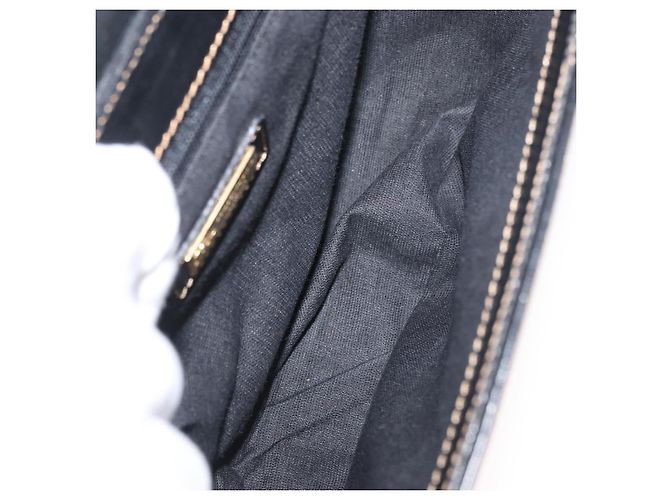 Borsa a Spalla Burberrys Nova Check in Pelle PVC Nera e Oro Auth AMZ334 Nero D'oro - vista 12