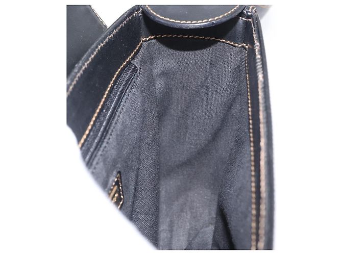 Borsa a Spalla Burberrys Nova Check in Pelle PVC Nera e Oro Auth AMZ334 Nero D'oro - vista 18