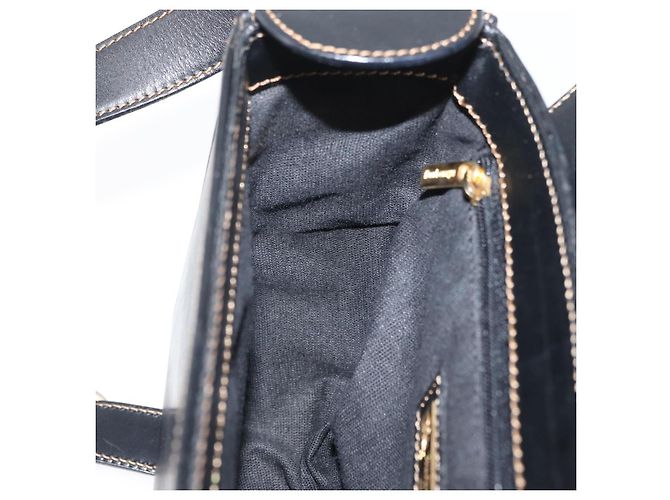 Borsa a Spalla Burberrys Nova Check in Pelle PVC Nera e Oro Auth AMZ334 Nero D'oro - vista 19