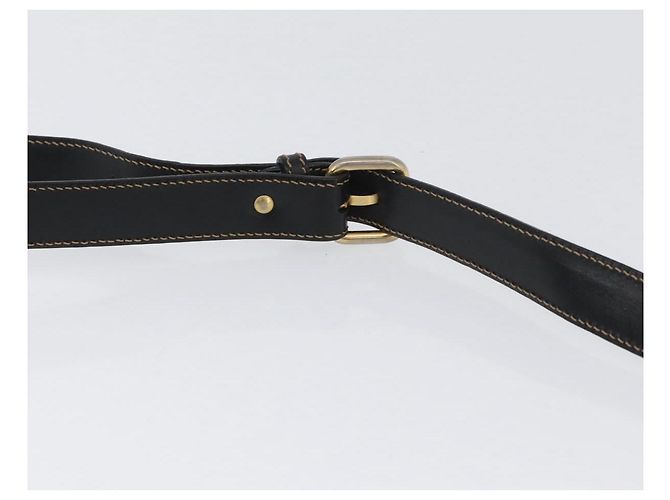 Borsa a Spalla Burberrys Nova Check in Pelle PVC Nera e Oro Auth AMZ334 Nero D'oro - vista 8