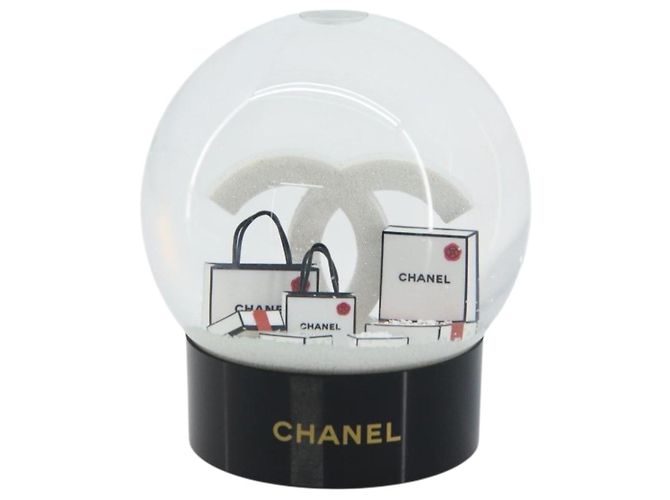 CHANEL Snow Globe Glass White CC Auth BA11731 - view 13