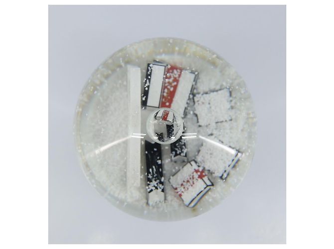CHANEL Snow Globe Glass White CC Auth BA11731 - view 5