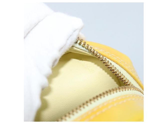 LOUIS VUITTON Borsa Wooster Monogram Vernis Giallo Lime M91075 LV Auth ep13931 D'oro - vista 12