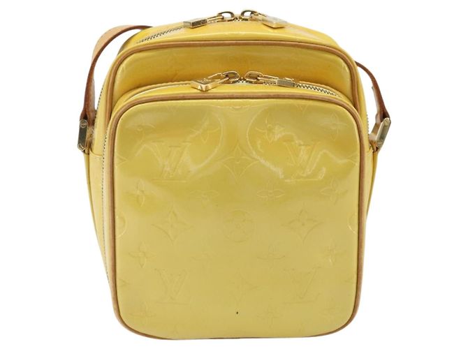 LOUIS VUITTON Borsa Wooster Monogram Vernis Giallo Lime M91075 LV Auth ep13931 D'oro - vista 13