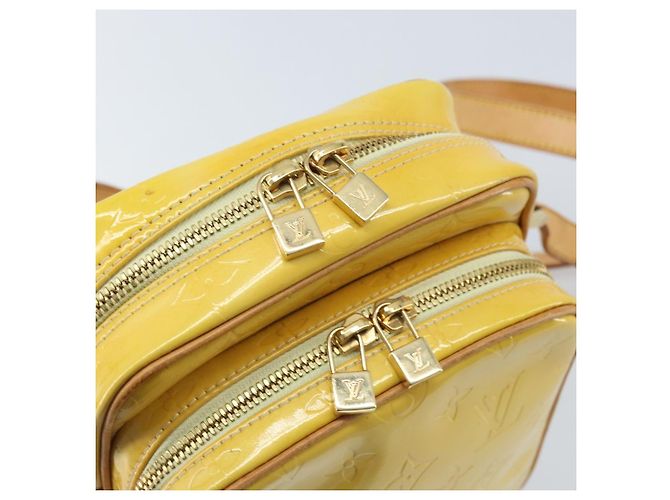 LOUIS VUITTON Borsa Wooster Monogram Vernis Giallo Lime M91075 LV Auth ep13931 D'oro - vista 17